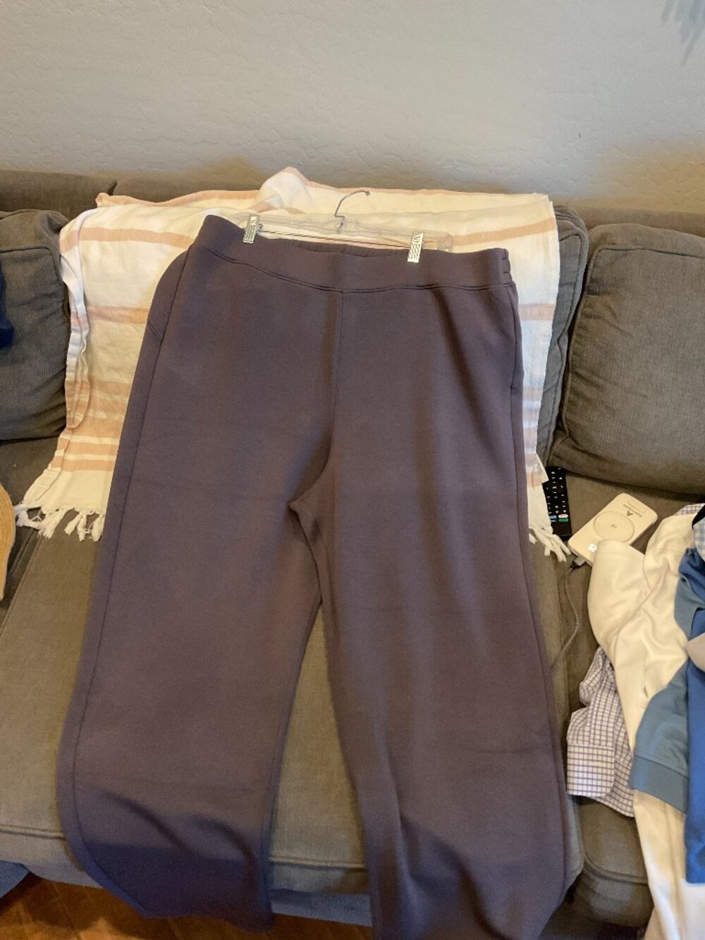 SPANX Ponte Pull-On Pants Gray Plus Size 2X Long